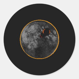 Sticker Rond Toile d'araignée Arachnide Lune Solaire