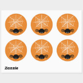 Sticker Rond Toile d'araignée Halloween (Feuille)