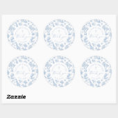 Sticker Rond Toile de Jouy Safari Boy Baptism Thank you (Feuille)