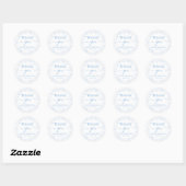 Sticker Rond Toile Fleurie Shower de Mariée (Feuille)