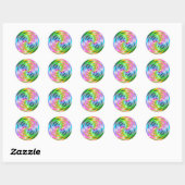 Sticker Rond Toile Funky (Feuille)