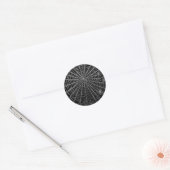 Sticker Rond Toiles d'araignées noires et blanches Spider Web H (Enveloppe)