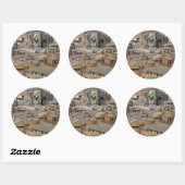 Sticker Rond Toits en Siena collant rond (Feuille)