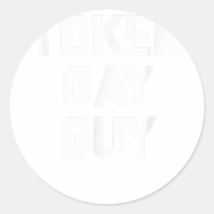 Sticker Rond Token Gay Guy drôle dire gay gay pride LGBTQ+ G