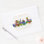 Sticker Rond Toledo Ohio Skyline (Enveloppe)