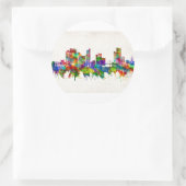 Sticker Rond Toledo Ohio Skyline (Sac)