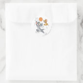 Sticker Rond Tom et Jerry Basketball 1 (Sac)