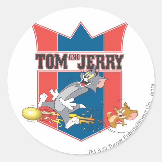 Sticker Rond Tom et Jerry Soccer (Football) 7 (Devant)
