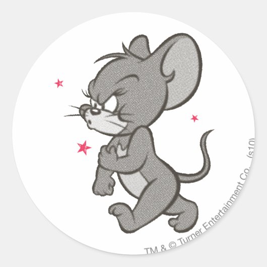 Sticker Rond Tom et Jerry Tough Mouse 1 (Devant)