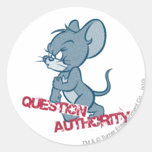 Sticker Rond Tom et Jerry Tough Mouse 2