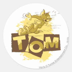 Sticker Rond Tom glissant l'arrêt