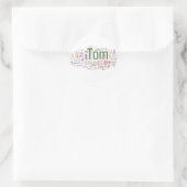 Sticker Rond Tom Sawyer Mot Cloud (Sac)