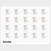 Sticker Rond Tom Souris Tueur Tatouage 1 (Feuille)