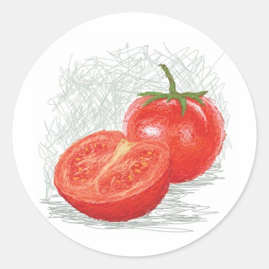 Sticker Rond tomate (Devant)