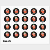 Sticker Rond Tomate amusante Tomate Pun Dark BG (Feuille)
