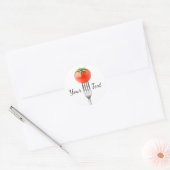 Sticker Rond tomate cerise sur fourchette (Enveloppe)
