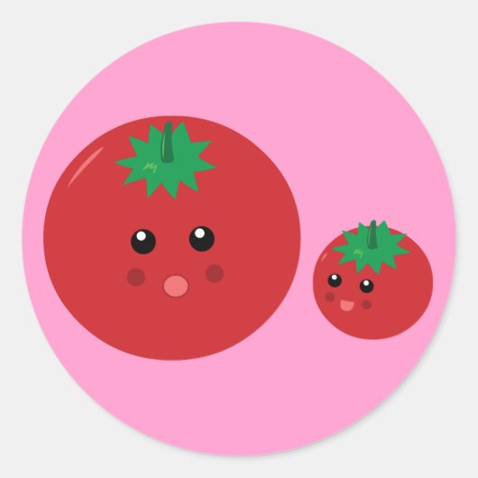 Sticker Rond Tomate mûre (Devant)