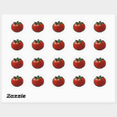 Sticker Rond Tomate rouge (Feuille)