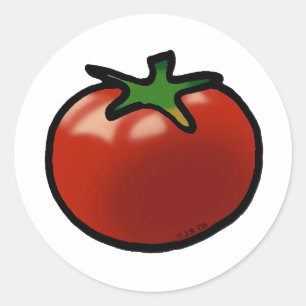 Sticker Rond Tomate rouge