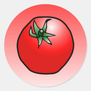 Sticker Rond Tomate rouge