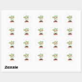 Sticker Rond Tomates (Feuille)