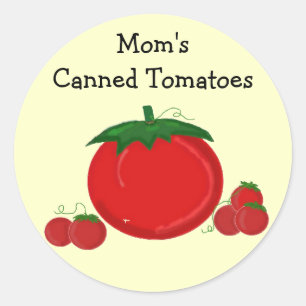 Sticker Rond Tomates en conserve de maman