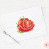 Sticker Rond Tomates et poivre (Enveloppe)
