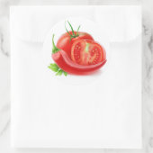 Sticker Rond Tomates et poivre (Sac)