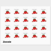 Sticker Rond Tomates mignonnes (Feuille)