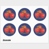 Sticker Rond Tomates rouges à sucer (Feuille)