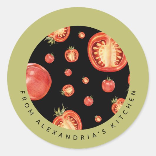 Sticker Rond Tomates rouges | De la cuisine de (Devant)