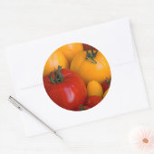Sticker Rond Tomates rouges, tomates jaunes (Enveloppe)