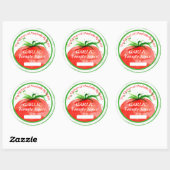 Sticker Rond Tomates sauce tomate salsa maison en conserve (Feuille)
