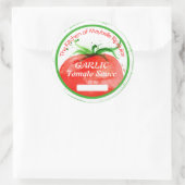 Sticker Rond Tomates sauce tomate salsa maison en conserve (Sac)