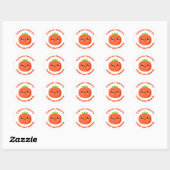 Sticker Rond Tomato Tomato Je t'aime Tomate (Feuille)