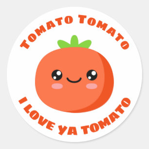 Sticker Rond Tomato Tomato Je t'aime Tomate