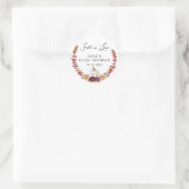 Sticker Rond Tombe en amour Baby shower Citrouille blanc (Sac)