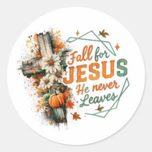 Sticker Rond Tombe Pour Jésus...