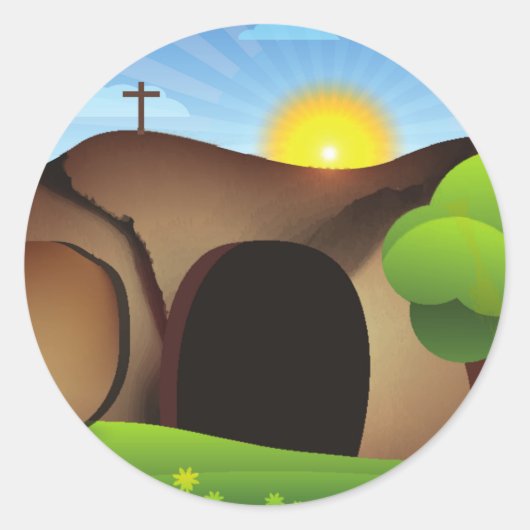 Sticker Rond tombeau christ (Devant)