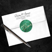 Sticker Rond Tomber amoureux de l'automne | Emerald Green et Go