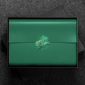 Sticker Rond Tomber amoureux de l'automne | Emerald Green et Go