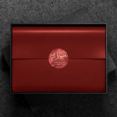 Sticker Rond Tomber amoureux de l'automne | Mariage rouge et or