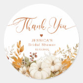 Sticker Rond Tomber amoureux nuptiale merci (Devant)