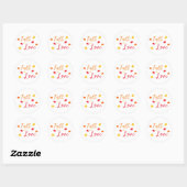 Sticker Rond Tomber dans l'amour Mariage (Feuille)