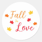 Sticker Rond Tomber dans l'amour Mariage (Devant)