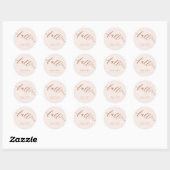 Sticker Rond Tomber dans l'amour Mariage en terre cuite (Feuille)