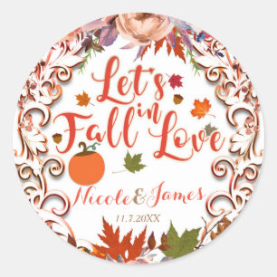 Sticker Rond Tombez amoureuses Fleurs d'automne RÉCEPTION DE MA