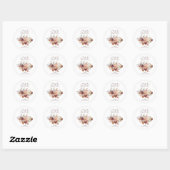 Sticker Rond 'Tombez amoureux' Automne Fleurs Mariage de Pompes (Feuille)