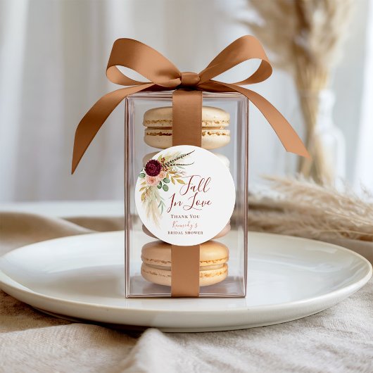 Sticker Rond Tombez amoureux Boho Herbe de Pampas Floral d'Auto