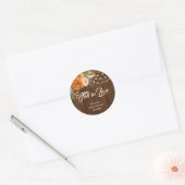 Sticker Rond Tombez amoureux Fête de mariage Champêtre Fleurs d (Enveloppe)